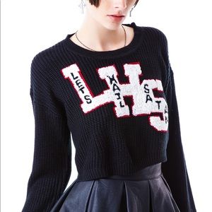 UNIF cropped Satan sweater